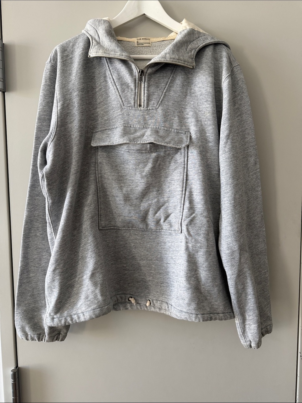 Club Monaco Gray Pullover Hoodie Sweater